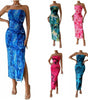 Women's Clothing Slit Hemline At Hem Sleeveless Printed Dress