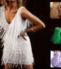 Tassel  Elegant Deep V Camisole Gown Dress For Women