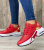 Lace Up Sneakers Women Wedge Heel Running Sports Shoes