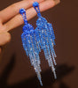 Full Rhinestone Tassel High-grade Luxury Style Earrings