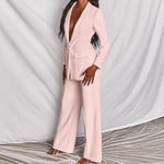 Women’s 2-Piece Blazer Suit Set – Long Sleeve Blazer & Pants