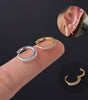 Mini Thin Copper Inlaid Zircon Simple Earrings