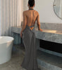 Backless Slim Fit Halter Dress with Fish-Tail Skirt