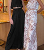 Sleeveless Crop Top & Wide-Leg Pants Set