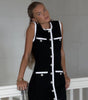 Women's Fashion Simple Buttons Sleeveless Vest Dress