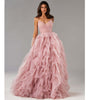 Evening Gown Prom Irregular Spaghetti-strap Mesh Long Dress