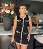 Women's Fashion Simple Buttons Sleeveless Vest Dress
