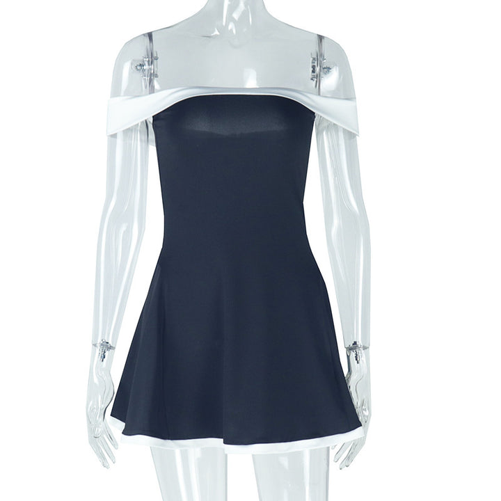 The Noir Contrast Mini Dress