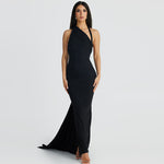 Backless Slim Fit Halter Dress with Fish-Tail Skirt