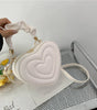 Heart-Shaped PU Leather Crossbody Bag