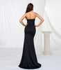 Elegant Chest-wrapped Off-neck Long Large Hem Evening Dress