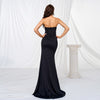 Elegant Chest-wrapped Off-neck Long Large Hem Evening Dress