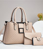 Three-Piece Textured Women's Crossbody Bag Set