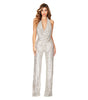Summer Women's Sleeveless Halter Sequined Jumpsuit