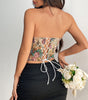 Y2K Floral Back-Tie Tube Top