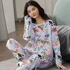 Pyjama-Set für Damen, süßer Cartoon-Druck, Nachtwäsche, 2-teiliges Lounge-Set