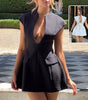 Sexy Deep V-Neck A-Line Summer Dress – French Style, Slimming & Chic