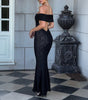 Women's See-through Hollow-out Tube Top Fishtail Dress