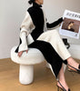 Turtleneck Long-sleeved Knitted Top Two-piece Set