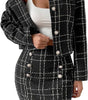 Women's Fashion Plaid Button Jacket