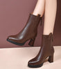Weiche Leder High Heel Stiefel Weibliche Plus Samt Echtes Leder