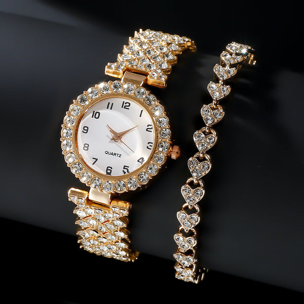 Fashion Jewelry Numbers Diamond Women's Watch Bracelet