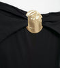 Women's Chest Metal Decoration Black Swimsuit