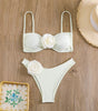Tube Top 3D Flower Bra Briefs