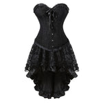 Classic Flounce Body Shaping Two-piece Suits Long Dress