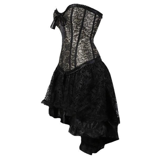 Classic Flounce Body Shaping Two-piece Suits Long Dress
