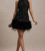 Women's Sleeveless Slim Shiny Plush Dress