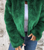 Women's Imitation Fur Turtleneck Zipper Jacket
