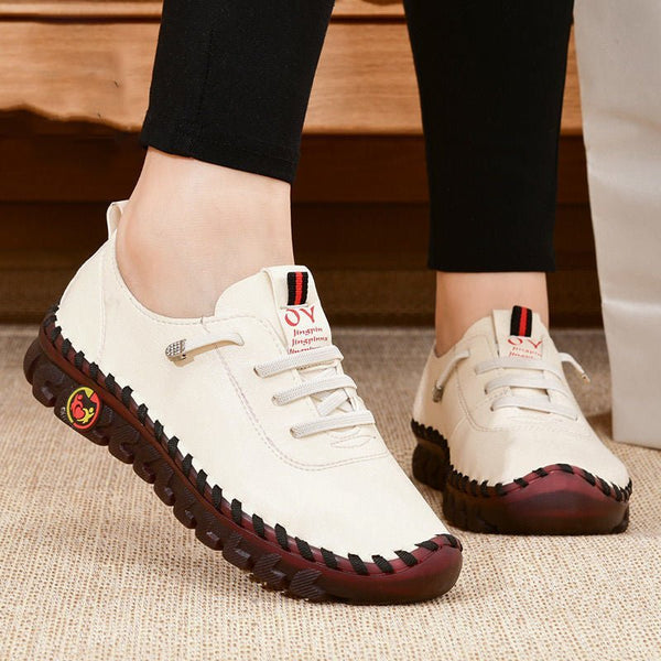 Women's Leather Handmade Beef Tendon Soft Sole Mother Shoes