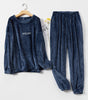 Flannel Pajamas Sets Winter Home Clothes For Women Men Sleepwear Couple