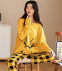 Pajamas Set Women Cute Cartoon Print Sleepwear 2 Piece Lounge Sets