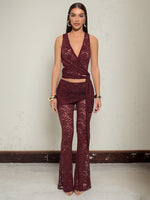 Women's Slim Fit V-neck Sling Vest Sheath Suit