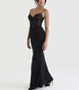 Lace High Waist Long Dress Deep V Strap Fishtail Gown
