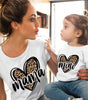 Graphic Leopard Print Love Parent-child T-shirt