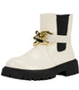 Fashion Chain Decoration Flat Bottom Casual Boots