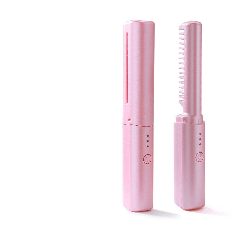 professional wireless hair straightener curler comb