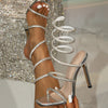The Serpentine Glam Wrap Heels