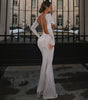 Women's Sexy Hot Girl Back Hollow-out Slim-fit Long Sleeve Dress