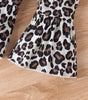 Parent-child Clothes Suit Clothes Girls' Sweater Top Leopard Print Bell-bottom Pants