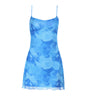 Waist-tight Hip Skirt Mesh Printing Slip Dress
