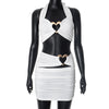 Women's Halter Love Hollow-out Dress Suit