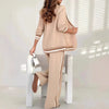 Women’s 2-Piece Suit Set – Blazer & High Waist Wide Leg Pants Office Outfit
