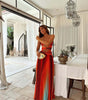 Graceful And Fashionable Satin Gradient Backless Lace Up Sexy Dress