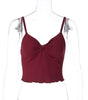 Women's Bow Camisole Backless Tank Waist Trimming Wave Edge Bandeau Sling Top