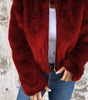 Women's Imitation Fur Turtleneck Zipper Jacket