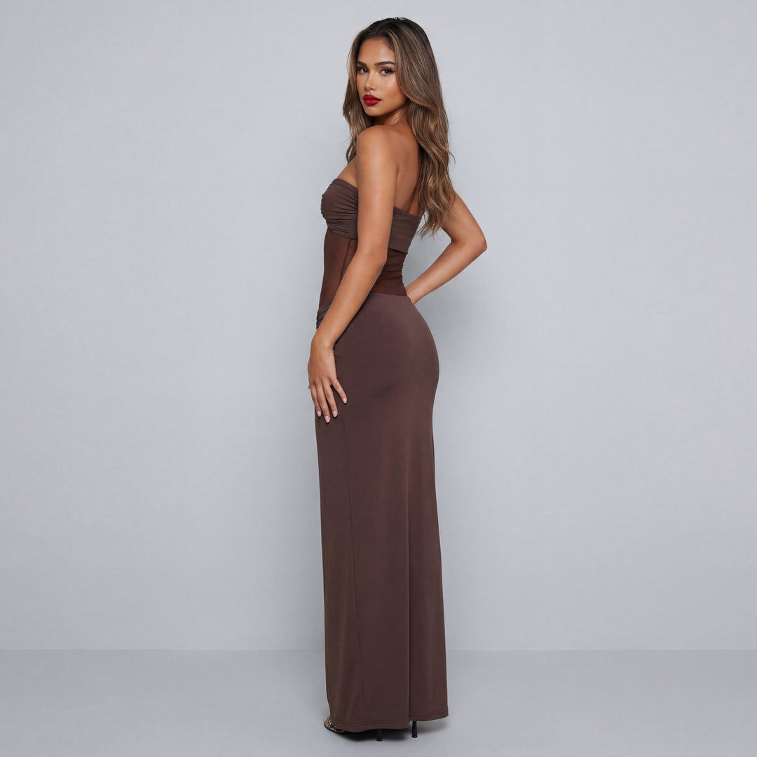 Amaya | Women’s Sheer Strapless Maxi Dress